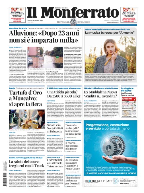 Il Monferrato - Edizione 78 del 20/10/2023